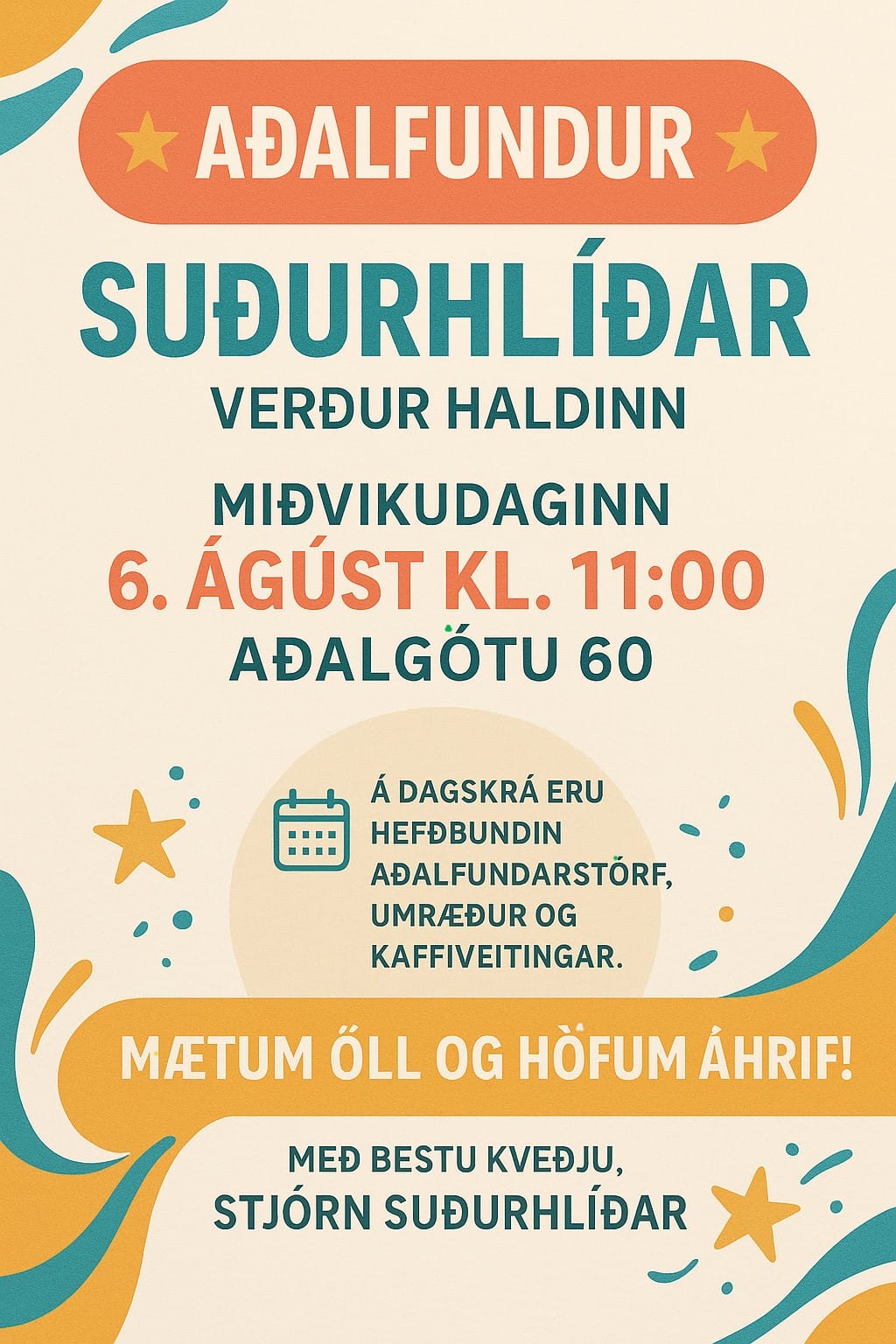 Aðalfundur Suðurhlíðar