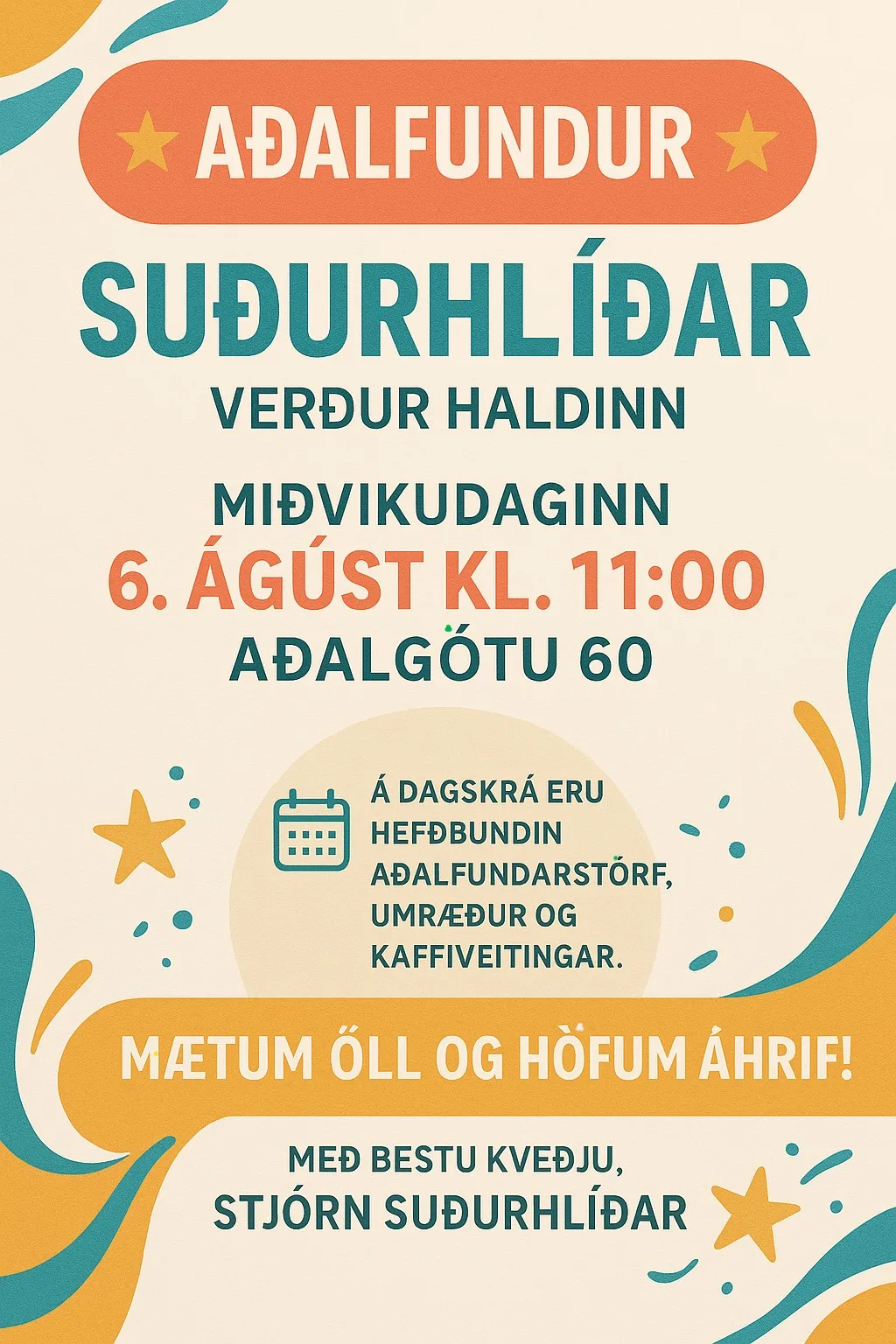 Aðalfundur Suðurhlíðar